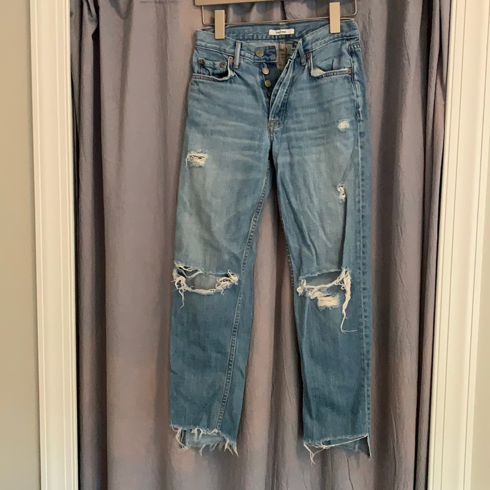 GRLFRND medium wash jeans!